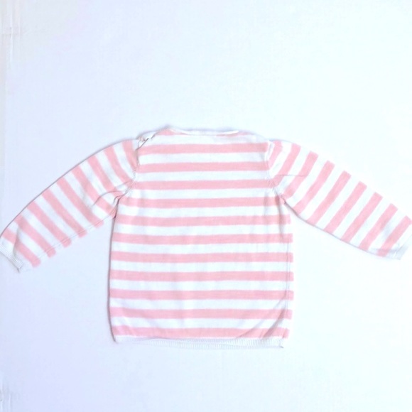 H&M Toddler Girl Pink and White Striped Sweater - Picture 4 of 5